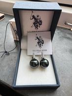 US Polo Assn. Parels Oorbellen, Overige materialen, Hangers, Zwart, Nieuw