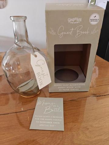 Alternatief gastenboek bruiloft glazen vaas beschikbaar voor biedingen