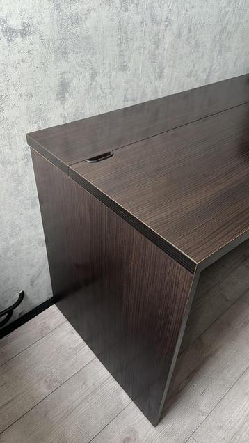 Ikea Malm bureau bruin/zwart - 120x60cm - afbeelding 2