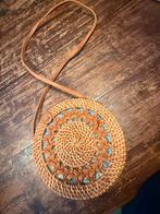 Rieten Schoudertasje, Sieraden, Tassen en Uiterlijk, Tassen | Damestassen, Ophalen of Verzenden, Zo goed als nieuw, Beige, Schoudertasje
