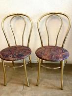 Twee Vintage Stoeltjes, Gebruikt, Twee, Goud, Ophalen of Verzenden