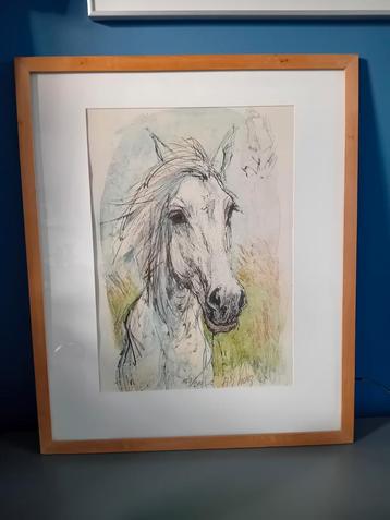 Litho Paardenhoofd Frits Hug beschikbaar voor biedingen