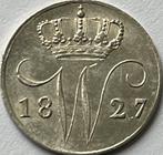 Schitterend stuivertje 1827U, Zilver, Ophalen of Verzenden, Koning Willem I, Losse munt