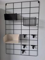 Metalen Wandrek met Accessoires, Ophalen, Zo goed als nieuw