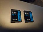 2x Lexar 256GB SDXC Pro UHS-I U3 V30 800x 150MB/s, Audio, Tv en Foto, Fotografie | Geheugenkaarten, Nieuw, Lexar, Ophalen of Verzenden