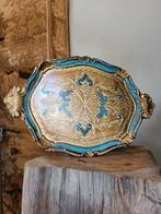 Vintage Florentijnse Dienblad, Ophalen of Verzenden, Zo goed als nieuw, Rond, Hout