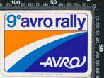 Sticker: Avro - Rally - 9e, Verzamelen, Ophalen of Verzenden, Zo goed als nieuw, Film, Tv of Omroep