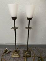 vintage tafel lamp, 48cm hoog, 2 stuks, Huis en Inrichting, Lampen | Tafellampen, Minder dan 50 cm, Ophalen of Verzenden, Glas