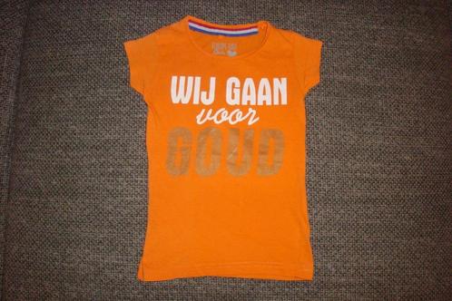Europe Kids Koningsdag oranje t-shirt WIJ GAAN GOUD, 110/116, Kinderen en Baby's, Kinderkleding | Maat 110, Zo goed als nieuw
