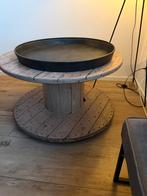 Salontafel van haspel 90 cm, Tuin en Terras, Ophalen, Zo goed als nieuw