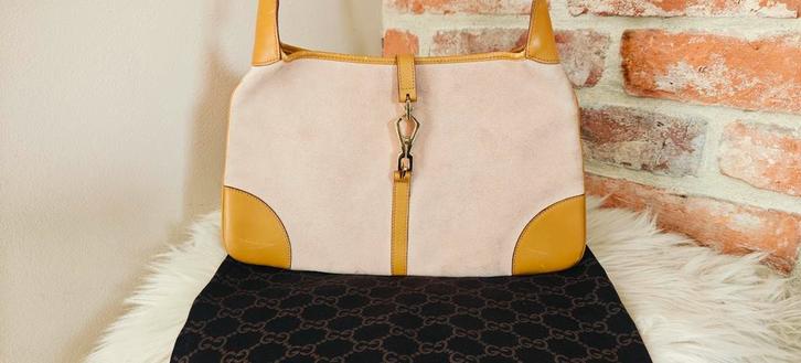 Gucci Jackie Pink Bamboo handtas, Sieraden, Tassen en Uiterlijk, Tassen | Damestassen, Zo goed als nieuw, Handtas, Roze, Ophalen of Verzenden