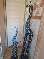 2 houten giraffen 1 meter en 1meter 53, Antiek en Kunst, Kunst | Beelden en Houtsnijwerken, Ophalen of Verzenden
