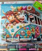 Diamond Painting - Koeien in Bus, Hobby en Vrije tijd, Knutselen, Ophalen of Verzenden, Nieuw, Knutselwerk