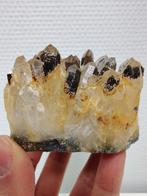 Bergkristal cluster met hematiet, Verzamelen, Mineralen en Fossielen, Ophalen of Verzenden, Mineraal