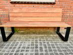 Unieke, handgemaakte (lounge)tuinbank van bankirai hardhout, Ophalen, Gebruikt, Hout
