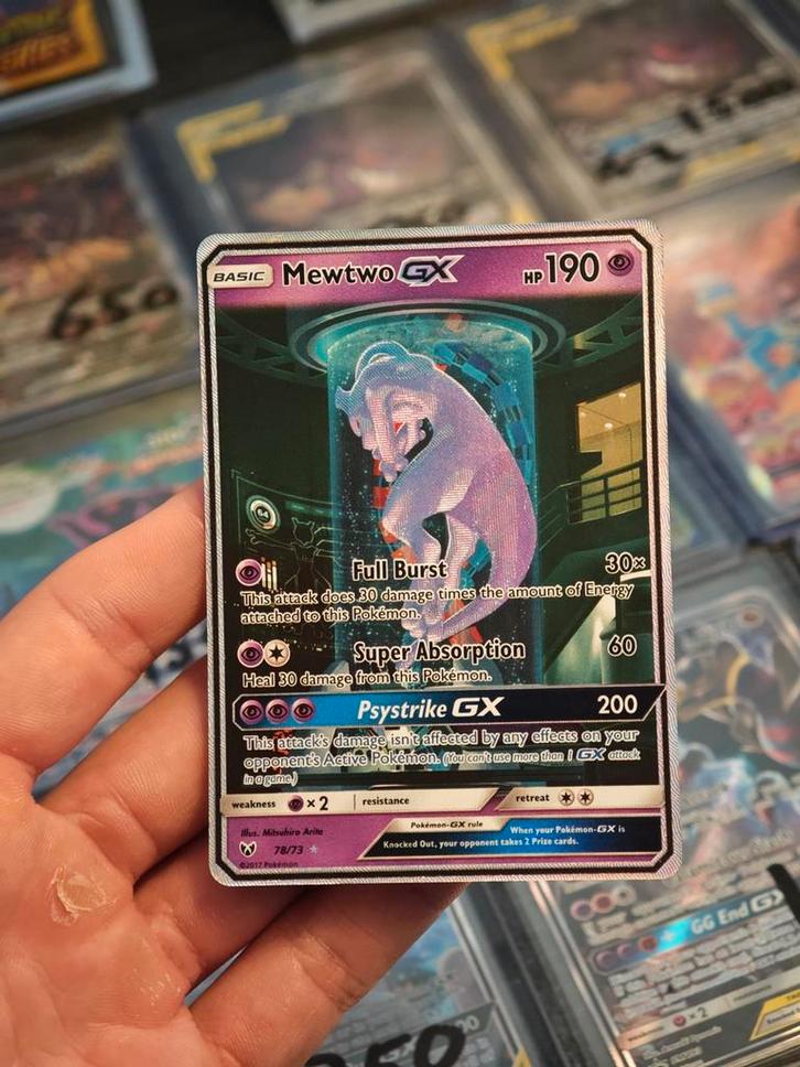 🧬 Mewtwo GX 78 shining legends, Hobby en Vrije tijd, Verzamelkaartspellen | Yu-gi-Oh!, Zo goed als nieuw, Ophalen of Verzenden