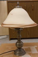 Tinnen lamp, Ophalen of Verzenden, Zo goed als nieuw, Glas, Minder dan 50 cm