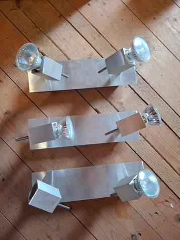RVS Wandspots/Plafondspots - 3 stuks beschikbaar voor biedingen