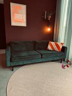 Groene Fluwelen Bank - Stijlvol en Comfortabel, Huis en Inrichting, Banken | Bankstellen, Ophalen, Driepersoons, 75 tot 100 cm