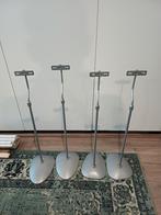 Speakersteunen Grijs / Zilver op voet 4 stuks verstelbaar, Gebruikt, Overige typen, 120 watt of meer, Ophalen