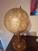 Oude Wereldbol met Houten Standaard, Huis en Inrichting, Woonaccessoires | Wereldbollen, Ophalen of Verzenden, Gebruikt