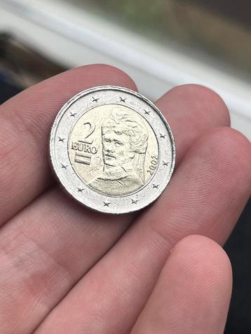Zeldzame 2 Euro Munt Uit Oostenrijk 2002