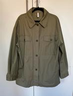 Khaki/groen katoenen oversized zomerjack van Mango maat L, Mango, Maat 42/44 (L), Ophalen of Verzenden, Gedragen