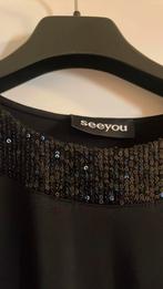 Mooi zwart shirt met pailetten. See you maat 44 nieuw, Kleding | Dames, Grote Maten, Ophalen of Verzenden, Nieuw, Zwart, Overige typen