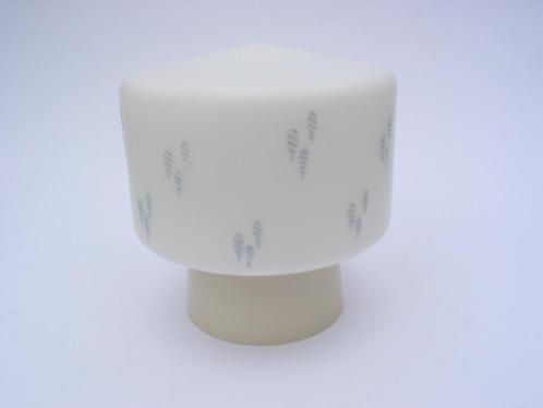 vintage plafondlamp melkglas glas '50 grijs wit druppel., Huis en Inrichting, Lampen | Plafondlampen, Gebruikt, Glas, Kunststof