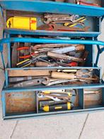 Ijzeren gereedschapskist vol gereedschap, Doe-het-zelf en Verbouw, Gereedschap | Handgereedschap, Ophalen, Gebruikt
