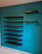 Wandplanken Lack bruinzwart (11 plankjes)q, Ophalen, Zo goed als nieuw, Minder dan 150 cm, Minder dan 100 cm