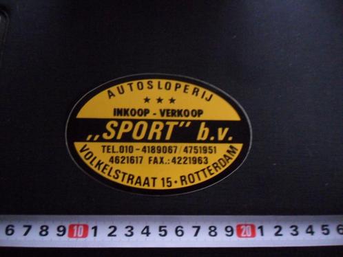 sticker auto sloperij SPORT bv rotterdam volkelstraat, Verzamelen, Stickers, Zo goed als nieuw, Bedrijf of Vereniging, Ophalen