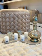NIEUW luxe velvet poef Colmore, Ophalen, Rond, Nieuw, Stof