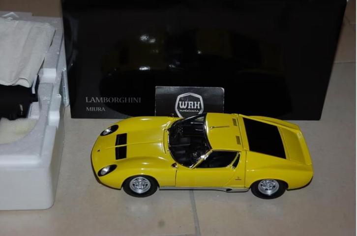 1:18 Lamborghini Miura P400SV yellow Kyosho see info WRH, Hobby en Vrije tijd, Modelauto's | 1:18, Zo goed als nieuw, Auto, Kyosho