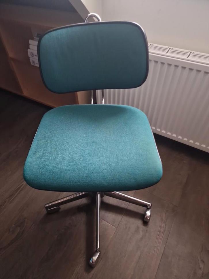 Kuhn Crystal Bureaustoel - Vintage Groen mid-century modern, Huis en Inrichting, Bureaustoelen, Gebruikt, Bureaustoel, Groen, Ophalen of Verzenden