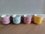 Vrolijke Hema Mokken met Gezichtjes - Set van 4, Huis en Inrichting, Keuken | Servies, Ophalen of Verzenden, Zo goed als nieuw
