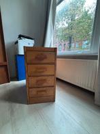 Houten vintage bureau kastje, Huis en Inrichting, Kasten | Ladekasten, Zo goed als nieuw, Minder dan 100 cm, 25 tot 50 cm, 50 tot 100 cm