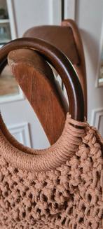 Macramé Tas - Festivaltasje Beige, Ophalen of Verzenden, Zo goed als nieuw, Beige, Handtas