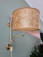Messing Herda wandlamp, vintage, met originele kap, Huis en Inrichting, Lampen | Wandlampen, Ophalen of Verzenden, Gebruikt