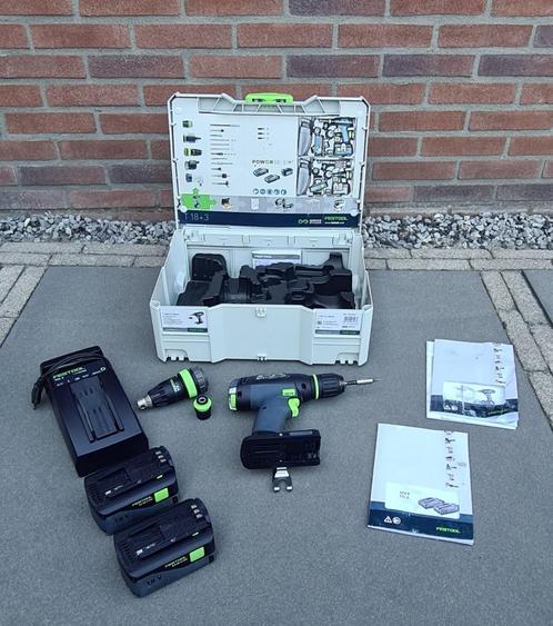Festool T18+3 Li Basic Accu Boormachine + Systainer en DD-DC, Doe-het-zelf en Verbouw, Gereedschap | Boormachines, Zo goed als nieuw