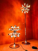 Twee vintage Space Age Sputnik lampen vloerlamp en tafellamp, Ophalen