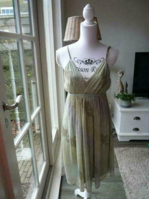NIEUW! VILA Mooie Voile Pastel Groene Zomerjurk - Maat 36 S, Kleding | Dames, Jurken, Nieuw, Maat 36 (S), Overige kleuren, Knielengte