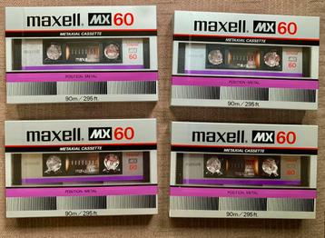 NOS Maxell MX60 1982 Japan METAL cassettebandjes MX-60 MX 60 beschikbaar voor biedingen