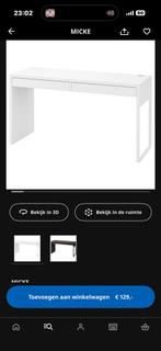 Ikea MICKE bureau wit, Doe-het-zelf en Verbouw, Plinten en Afwerking, Ophalen of Verzenden, Zo goed als nieuw, Mdf, Plinten