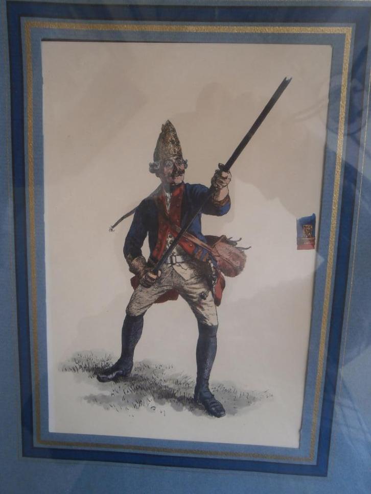 STOKZWAARDVECHTER, ??? Mooie gekl. Litho Mooi lijstje, Antiek en Kunst, Kunst | Litho's en Zeefdrukken, Ophalen of Verzenden