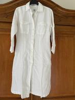 0039ITALY: wit linnen overhemdjurk maat 38-40-42, Kleding | Dames, Maat 38/40 (M), Verzenden, Wit, Knielengte