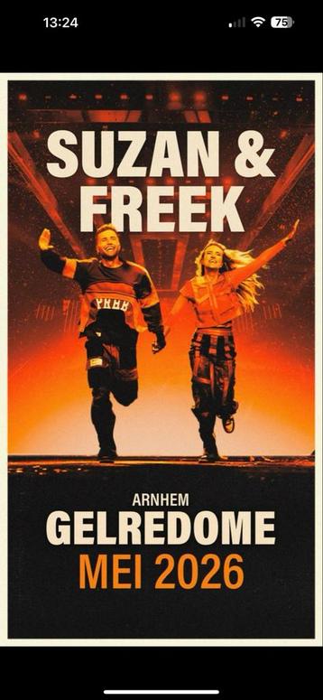 Tickets 24 mei Suzan en Freek middagshow zondag beschikbaar voor biedingen