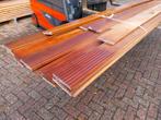 Partij hardhouten vlonderplanken B-keus, Ophalen, Planken, Zo goed als nieuw, Hardhout