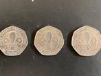1907 - 2007. Scouting 100 jaar. 3 X 50 pence. Be Prepared., Ophalen of Verzenden, Zo goed als nieuw, Overige typen