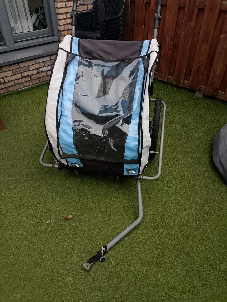 Fietskar 2 in 1, Fietsen en Brommers, Fietsaccessoires | Aanhangers en Karren, Gebruikt, Kinderkar, 40 tot 60 kg, Ophalen